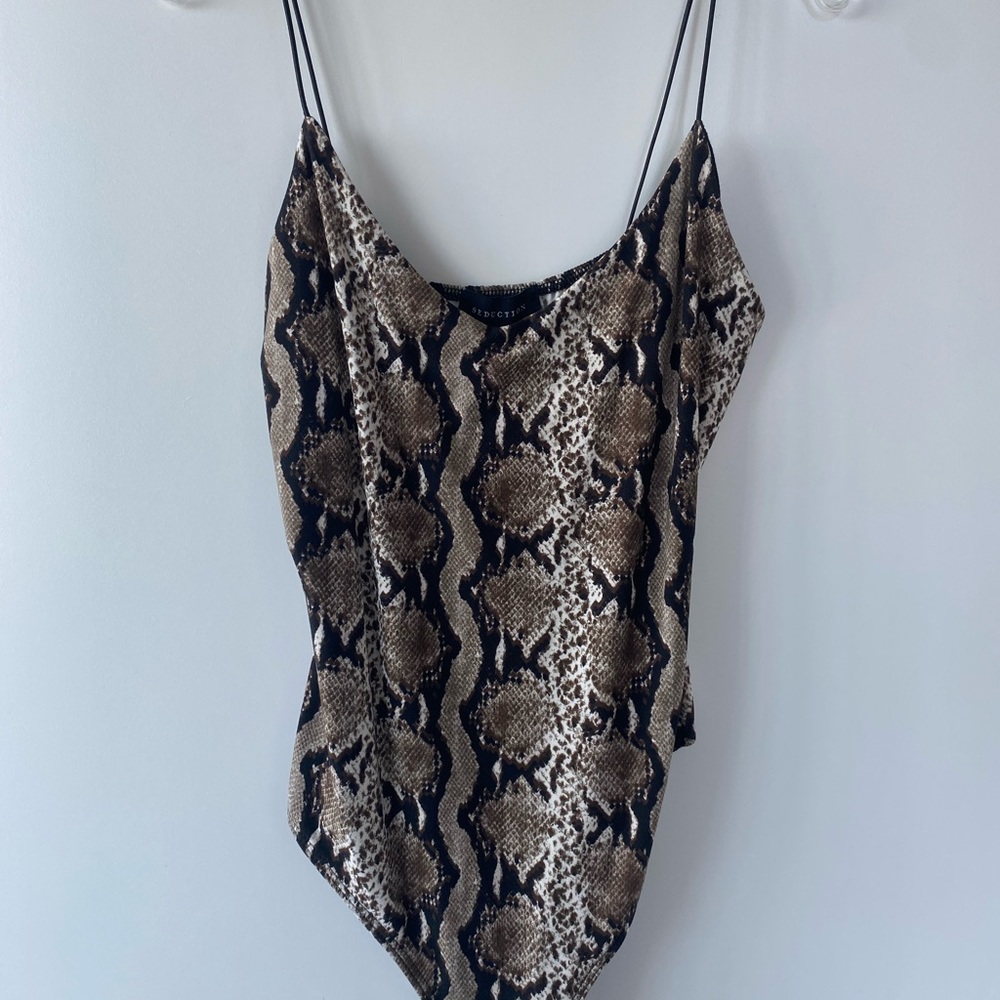 Snakeskin Print Bodysuit